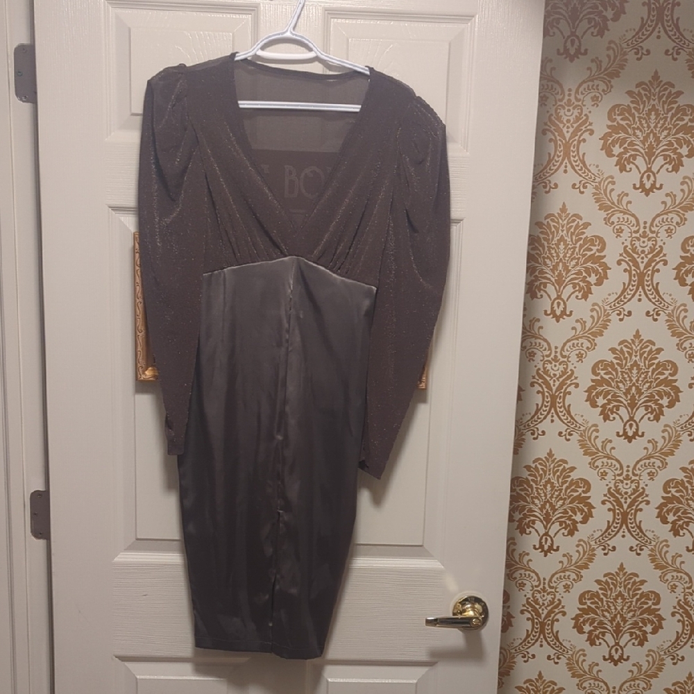 BCBG Shimmering Brown Pencil Skirt